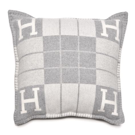 grey hermes pillow|cashmere Hermes pillows.